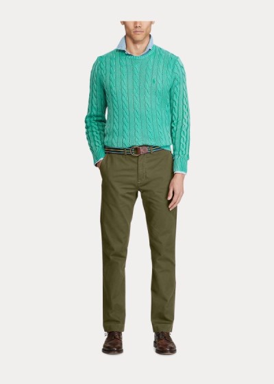 Pantalones Chinos Polo Ralph Lauren Hombre Verde Oliva - Stretch Classic Fit - SXQNA1279